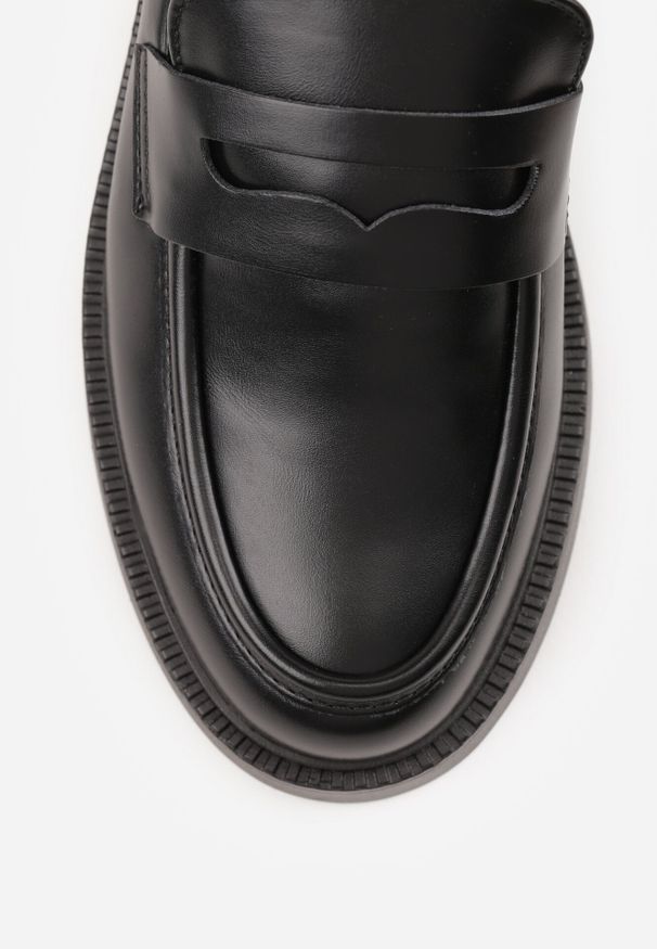 Born2be - Czarne Mokasyny Vices z Ozdobną Wstawką Akelie. Okazja: do pracy, na co dzień, na spotkanie biznesowe. Zapięcie: pasek. Kolor: czarny. Materiał: jeans. Styl: elegancki, biznesowy, casual