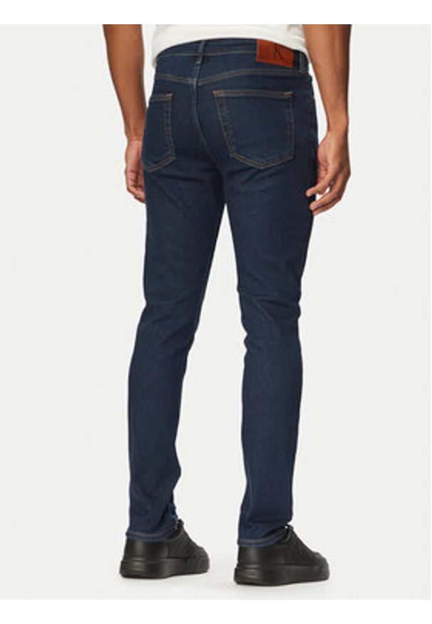 Calvin Klein Jeans Jeansy LV04RG792G Granatowy Skinny Fit. Kolor: niebieski