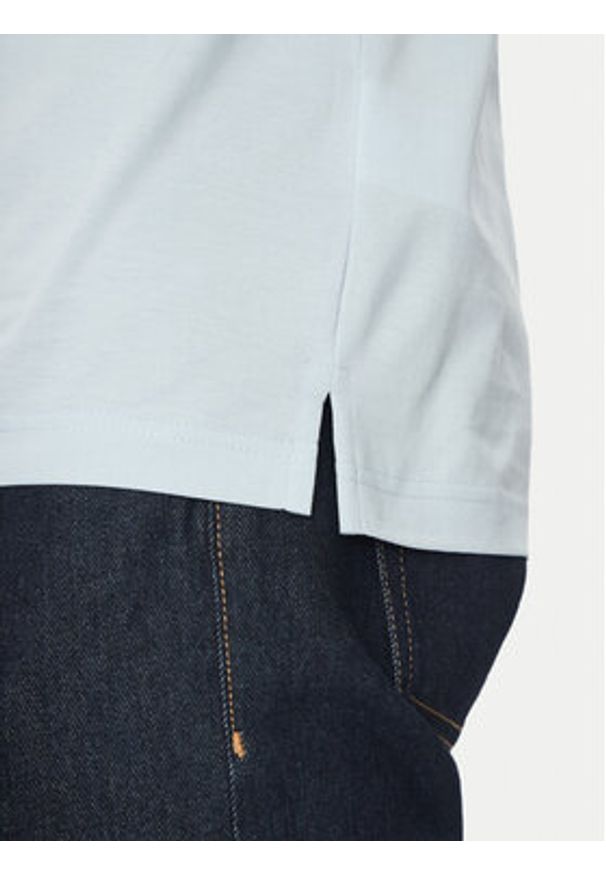 Karl Lagerfeld - KARL LAGERFELD Polo 745001 552200 Niebieski Slim Fit. Typ kołnierza: polo. Kolor: niebieski. Materiał: bawełna