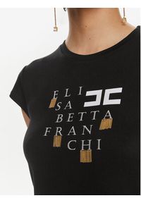Elisabetta Franchi T-Shirt MA-008-41E2-V160 Czarny Regular Fit. Kolor: czarny #4
