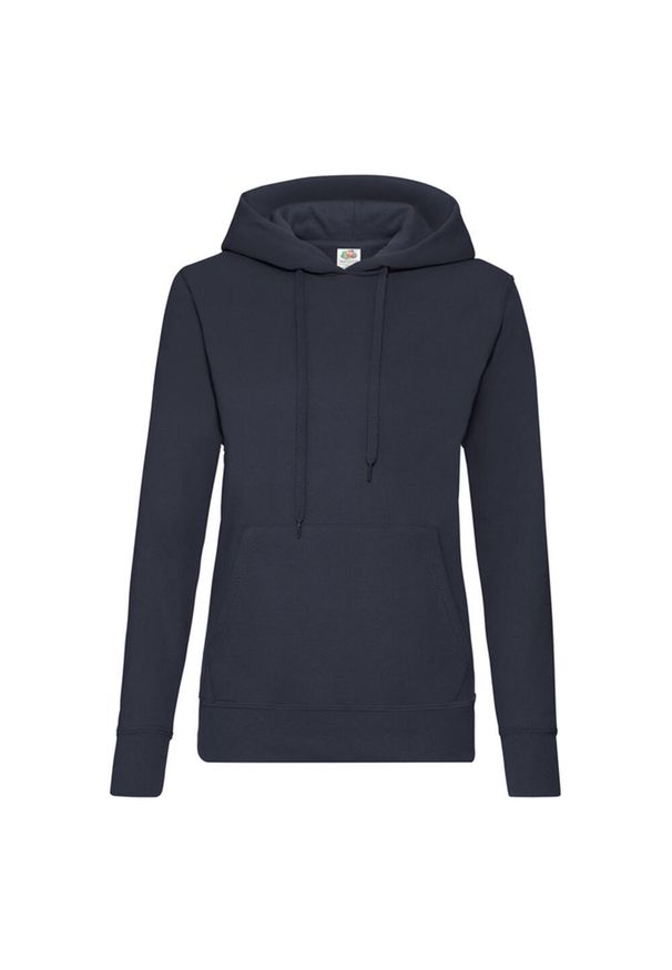 FRUIT OF THE LOOM - Bluza Damska Z Kapturem. Typ kołnierza: kaptur. Kolor: niebieski
