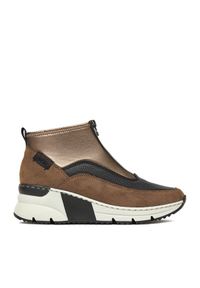 Sneakersy Rieker. Kolor: brązowy