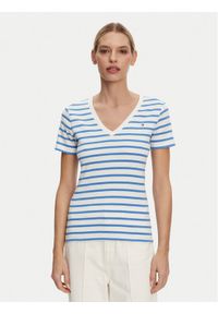 TOMMY HILFIGER - Tommy Hilfiger T-Shirt New Cody WW0WW40584 Niebieski Slim Fit. Kolor: niebieski. Materiał: bawełna #1
