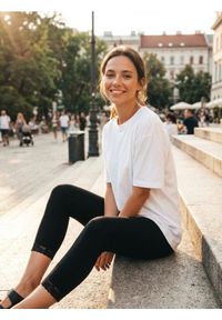 Sinsay - Legginsy capri z koronką - czarny. Kolor: czarny. Materiał: koronka. Wzór: koronka #1