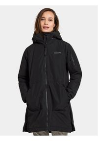 Didriksons Parka Ella Wns 2 504835 Czarny Regular Fit. Kolor: czarny. Materiał: syntetyk