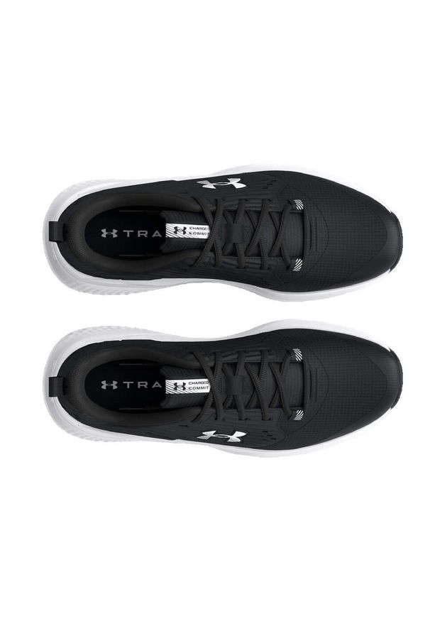 Buty treningowe męskie Under Armour Ua Charged Commit Tr 4. Zapięcie: sznurówki. Kolor: czarny. Materiał: materiał, syntetyk, tkanina. Szerokość cholewki: normalna