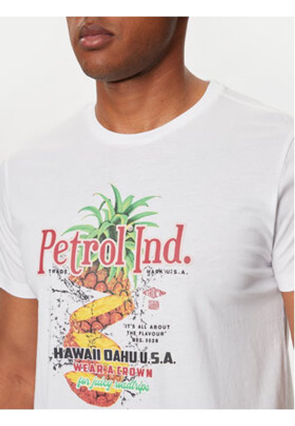 Petrol Industries T-Shirt M-1040-TSR660 Biały Regular Fit. Kolor: biały. Materiał: bawełna