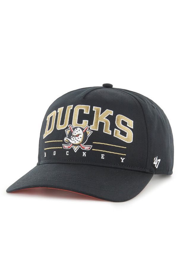 47 Brand Czapka z daszkiem Anaheim Ducks RSCOE25GWP Czarny. Kolor: czarny. Materiał: bawełna, materiał