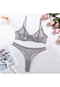 Intica - Bielizna damska ultracienka z delikatnego materiału Sandita. Kolor: szary. Materiał: materiał