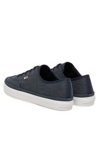TOMMY HILFIGER - Tommy Hilfiger Sneakersy Washed Canvas Vulc Sneaker FW0FW08894 Granatowy. Kolor: niebieski. Materiał: materiał #3