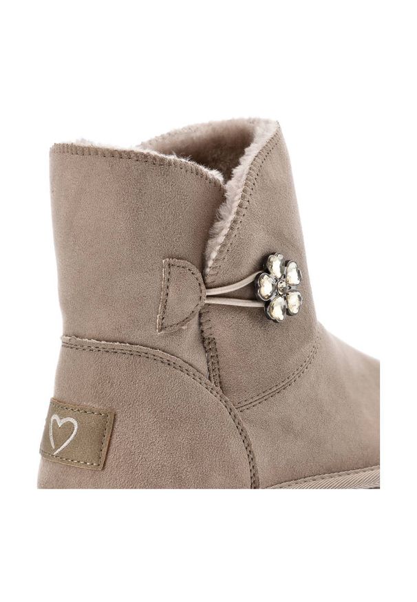 Szare Śniegowce Marco Tozzi Modne Ocieplane Buty Damskie. Kolor: szary. Materiał: syntetyk, materiał, zamsz, futro. Szerokość cholewki: normalna. Styl: sportowy