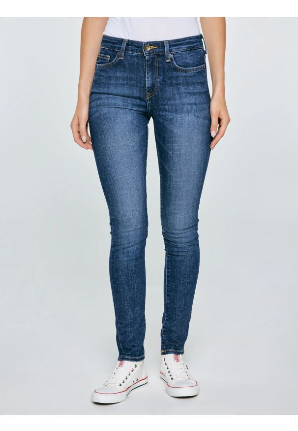 Big-Star - Jeansy damskie skinny granatowe Adela 512. Kolor: niebieski. Sezon: lato