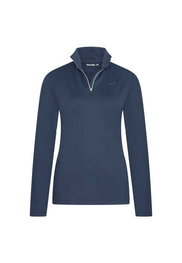 EURO-STAR - Damska koszulka jeździecka z długim rękawem Euro-Star Olivia. Kolor: niebieski. Długość rękawa: długi rękaw. Długość: długie