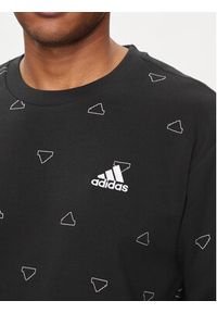 Adidas - adidas Bluza Seasonal Essentials Monogram Graphic IS1828 Czarny Regular Fit. Kolor: czarny. Materiał: bawełna #4