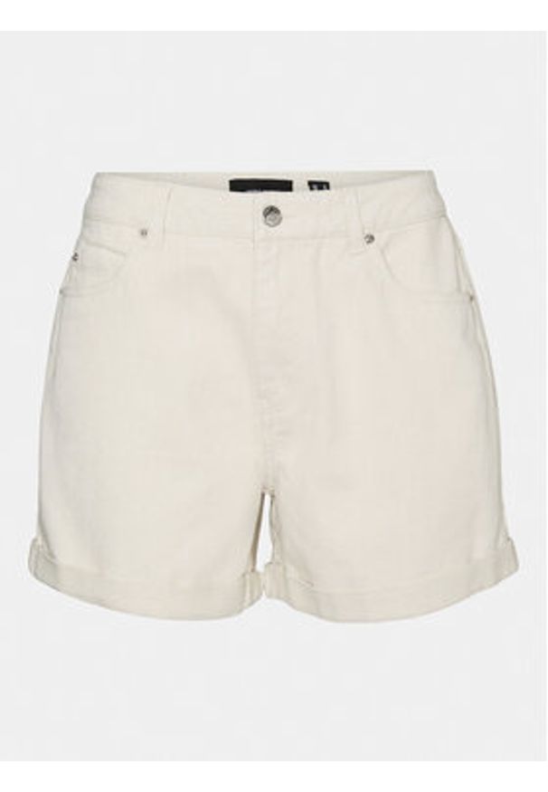 Vero Moda Szorty jeansowe Zuri 10279493 Różowy Regular Fit. Kolor: kremowy. Materiał: bawełna