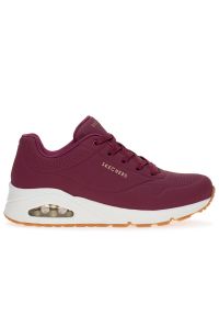 skechers - Buty Skechers Uno Stand on Air 73690BURG - bordowy. Zapięcie: sznurówki. Kolor: czerwony. Materiał: skóra, syntetyk, guma. Szerokość cholewki: normalna. Wzór: gładki. Model: Skechers Sport