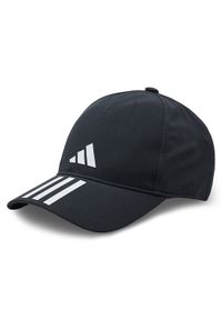 Adidas - adidas Czapka z daszkiem 3-Stripes AEROREADY Running Training Baseball Cap IC6520 Czarny. Kolor: czarny. Materiał: materiał