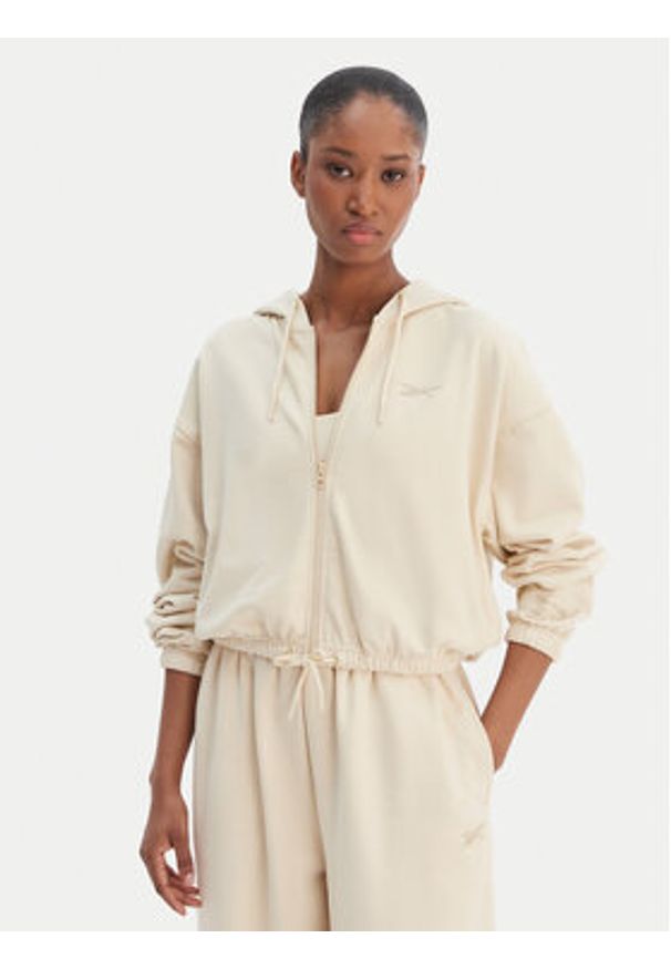 Reebok Bluza Reebok x Ewa Chodakowska RK25620CCW Beżowy Regular Fit. Kolor: beżowy. Materiał: syntetyk, bawełna