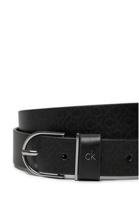 Calvin Klein Pasek Damski Ck Metal Loop Rnd Bckle 3.0_Mono K60K612860 Czarny. Kolor: czarny. Materiał: skóra