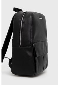 Calvin Klein plecak męski kolor czarny duży gładki. Kolor: czarny. Materiał: materiał. Wzór: gładki #2