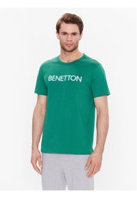 United Colors of Benetton - United Colors Of Benetton T-Shirt 3I1XU100A Zielony Regular Fit. Kolor: zielony. Materiał: bawełna