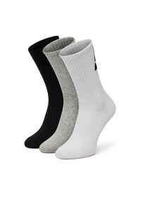 Zestaw 3 par wysokich skarpet unisex DC. Kolor: biały