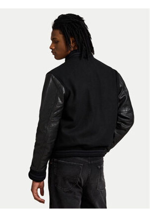 Polo Ralph Lauren Kurtka bomber 710907546001 Czarny Regular Fit. Typ kołnierza: polo. Kolor: czarny. Materiał: syntetyk