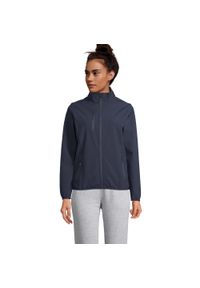 SOL'S - Damska Kurtka Soft Shell Falcon Zapinana Na Zamek Błyskawiczny. Kolor: niebieski