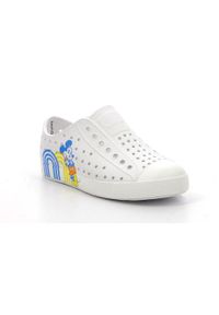 Native Shoes - Buty miejskie dziecięce NATIVE JEFFERSON PRINT YOUTH DISNEY. Kolor: biały. Wzór: nadruk, motyw z bajki. Sport: turystyka piesza