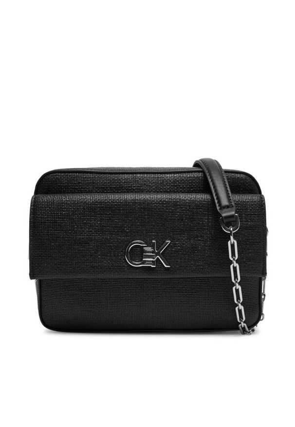Calvin Klein Torebka Ck Pocket Camera Bag_Tex K60K613239 Czarny. Kolor: czarny. Materiał: skórzane