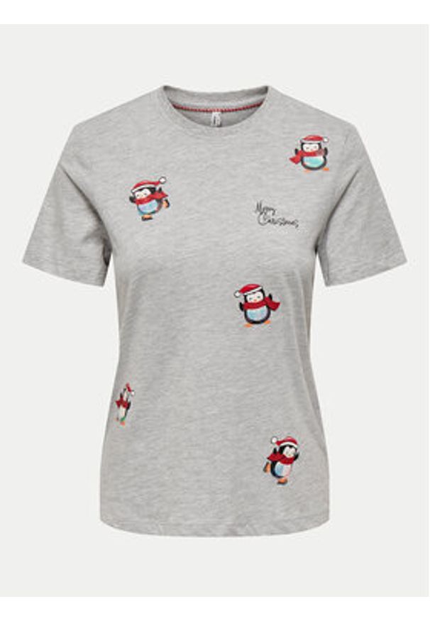 only - ONLY T-Shirt Kita 15331069 Szary Regular Fit. Kolor: szary. Materiał: bawełna