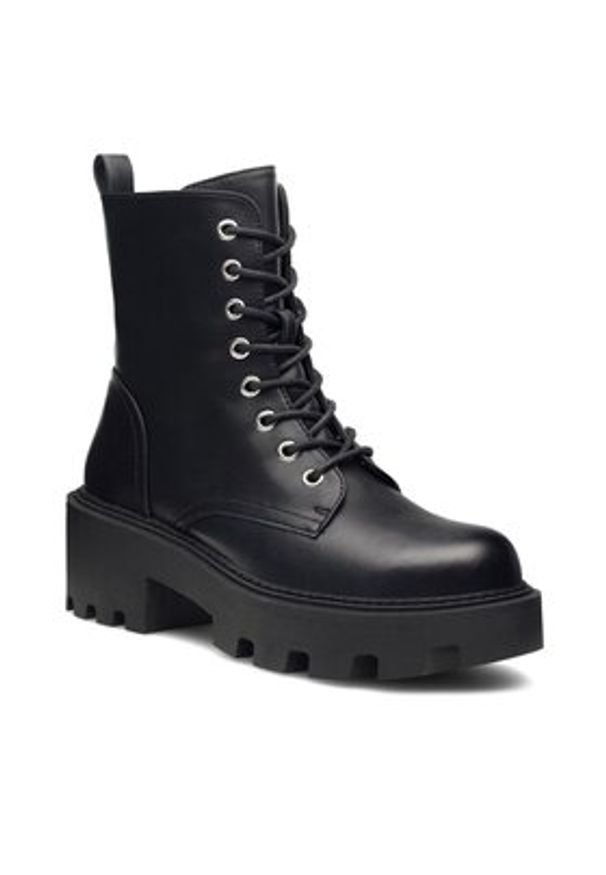 DeeZee Trzewiki BRANKA H67091-3 Czarny. Kolor: czarny. Materiał: skóra