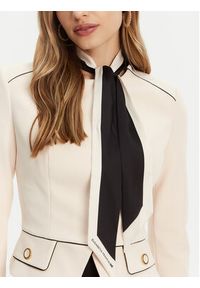 Elisabetta Franchi Marynarka GI-T51-51E2-V560 Écru Regular Fit. Materiał: syntetyk #3