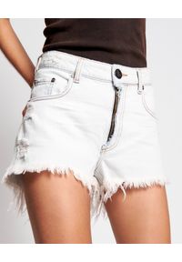 ONETEASPOON - Jeansowe szorty Bonita High Waist. Stan: podwyższony. Kolor: biały. Materiał: jeans #5