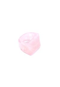 Brazi Druse Jewelry - Pierścionek Kwarc Różowy. Kolor: różowy. Kamień szlachetny: kwarc
