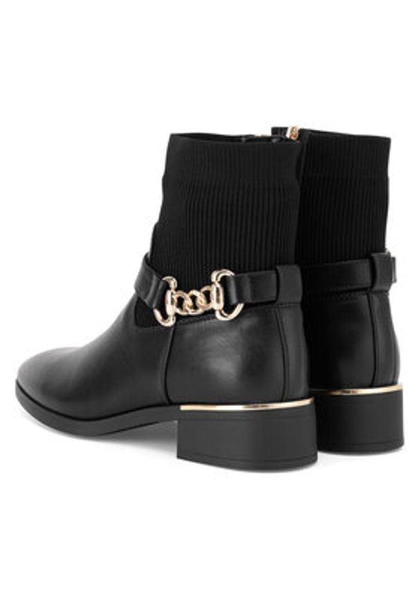 Jenny Fairy Botki HY25653-2 Czarny. Kolor: czarny. Materiał: skóra