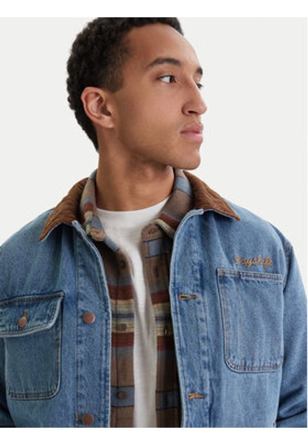 RVCA Kurtka jeansowa Post Dayshift 23A213506 Niebieski Regular Fit. Kolor: niebieski. Materiał: bawełna