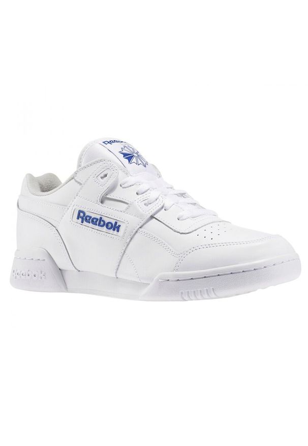 Buty do chodzenia męskie Reebok Workout Plus. Zapięcie: sznurówki. Kolor: biały. Materiał: skóra, syntetyk, tkanina, materiał. Szerokość cholewki: normalna. Model: Reebok Workout. Sport: turystyka piesza