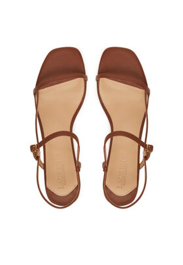 Lauren Ralph Lauren - LAUREN RALPH LAUREN Sandały 802P00097002 Brązowy. Kolor: brązowy. Materiał: skóra