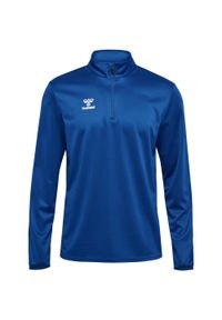 Bluza dresowa 1/2 zip Hummel Essential. Kolor: niebieski. Materiał: dresówka. Sport: fitness #1