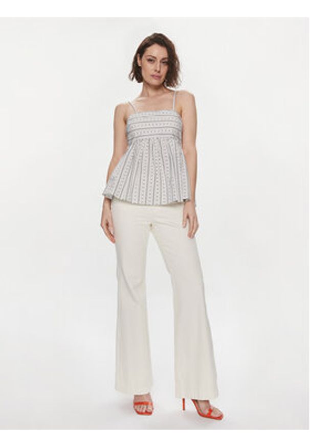 TwinSet - TWINSET Top 241TF2023 Biały Regular Fit. Kolor: biały. Materiał: bawełna
