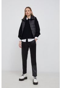 Hugo Sweter bawełniany 50462712 damski kolor czarny ciepły. Kolor: czarny. Materiał: bawełna. Długość rękawa: długi rękaw. Długość: długie #3
