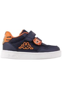 Buty Kappa Pio M Sneakers Jr 280023M 6744 niebieskie. Okazja: na co dzień. Zapięcie: rzepy. Kolor: niebieski. Materiał: guma, syntetyk. Szerokość cholewki: normalna. Wzór: paski