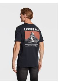 Lindbergh T-Shirt 30-420123 Granatowy Regular Fit. Kolor: niebieski. Materiał: bawełna