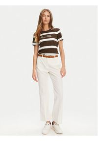 TOMMY HILFIGER - Tommy Hilfiger T-Shirt Script WW0WW45746 Brązowy Regular Fit. Kolor: brązowy. Materiał: bawełna #2
