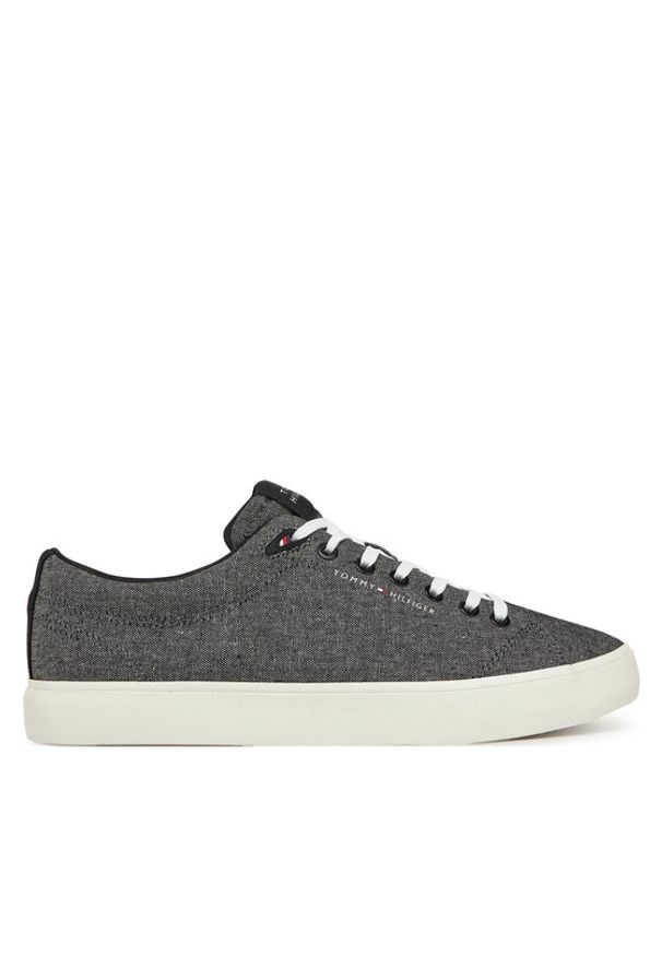 TOMMY HILFIGER - Tommy Hilfiger Tenisówki Th Hi Vulc Low Core Chambray FM0FM05389 Szary. Kolor: szary. Materiał: materiał