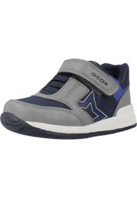 Geox - Buty GEOX B RISHON BOY Szary. Kolor: szary. Materiał: syntetyk, tkanina. Sport: turystyka piesza #1