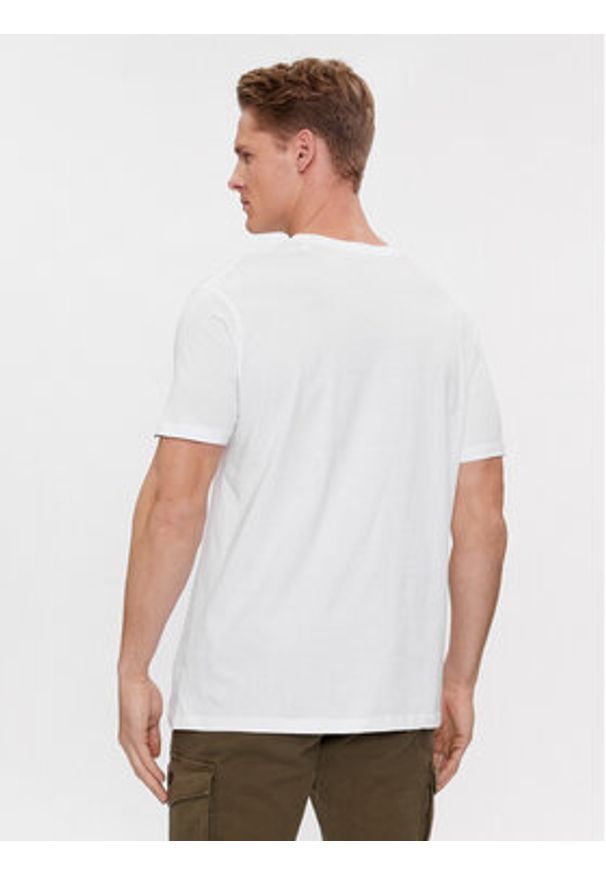 Alpha Industries T-Shirt Basic 100501 Biały Regular Fit. Kolor: biały. Materiał: bawełna