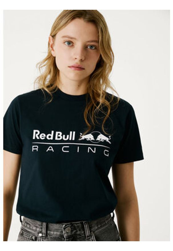 Pepe Jeans T-Shirt Red Bull Racing RL500004 Granatowy Regular Fit. Kolor: niebieski. Materiał: bawełna
