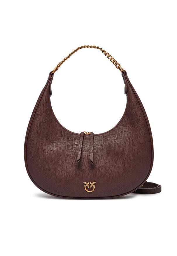 Pinko - PINKO Torebka Brioche Hobo Classic AI 24-25 PLTT 101526 A29Q Brązowy. Kolor: brązowy. Materiał: skórzane